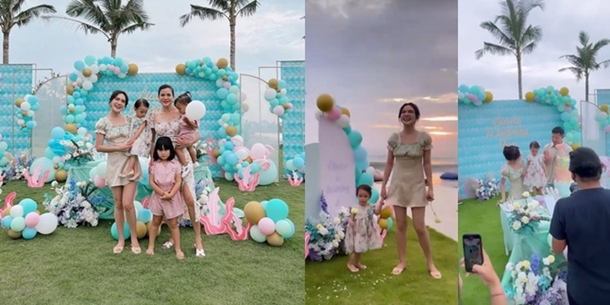 8 Pictures of Claire's 2nd Birthday Celebration, Happy with Father - Held Luxuriously on the Beach in Bali