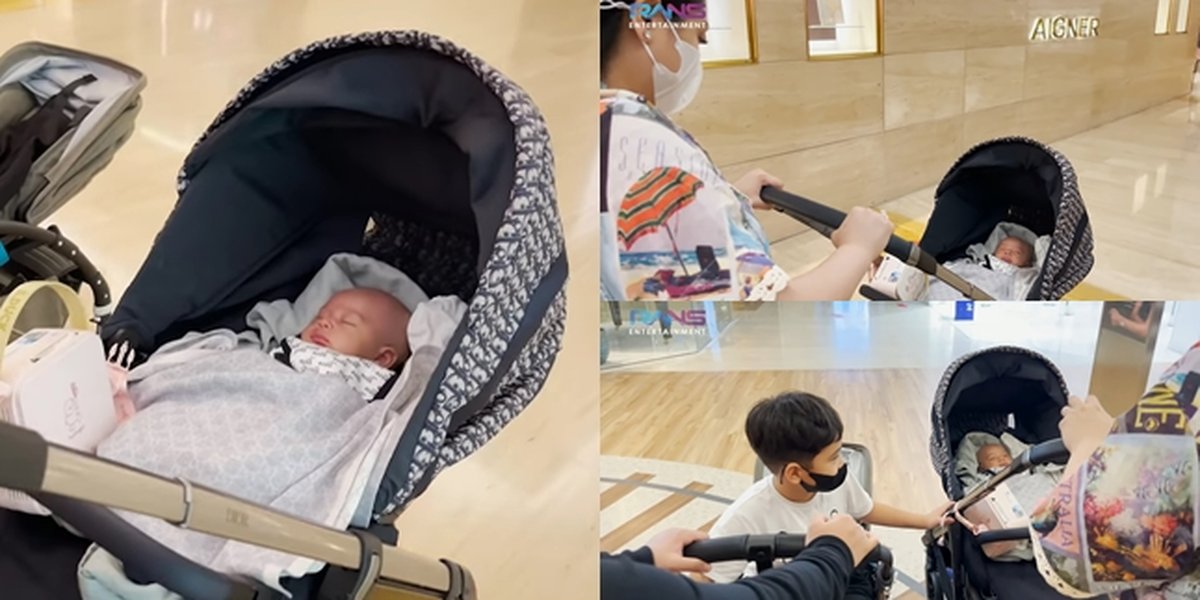 8 First Photos of Baby Rayyanza Taken to the Mall by Nagita Slavina, Attention-Grabbing Dior Stroller