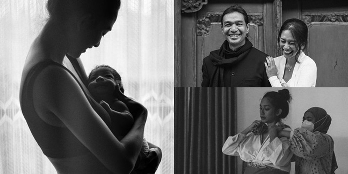 8 Portraits of Faradina Mufti's Struggle, Dimas Djay's Wife Giving Birth to Their First Child, Happy to See the Face of Their Baby