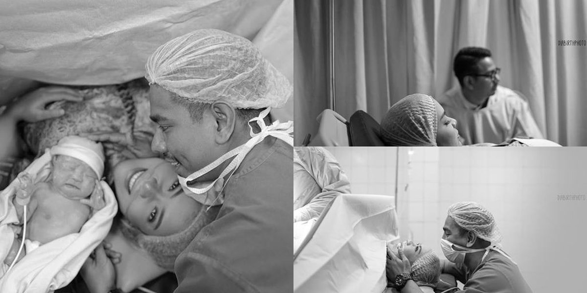 8 Portraits of Fitri Tropica's Delivery, Full of Laughter and accompanied by Beloved Husband