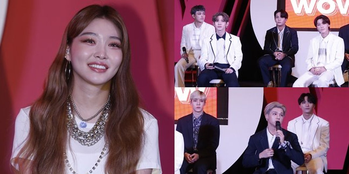 8 Potret Pesona Kece Chung Ha & ATEEZ at the Smartfren WOW Concert Press Conference