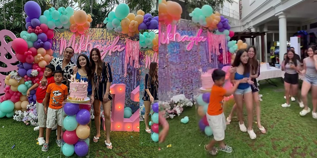 8 Photos of Mikhayla Bakrie's Birthday Party, Moving the Mall Playground to the House Yard - Still Beautiful Even in Casual Appearance