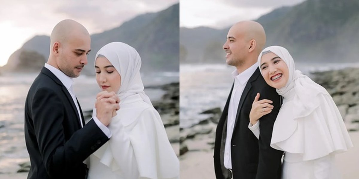 8 Portraits of Riza Shahab and Sonia Alattas' Prewedding, Harmonious with the Beautiful Waves