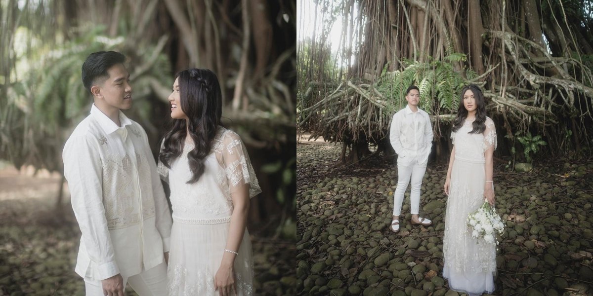 8 Latest Pre-wedding Photos of Kaesang Pangarep and Erina Gudono Resembling a Horror Movie Poster, Wearing White Outfits Under the Banyan Tree