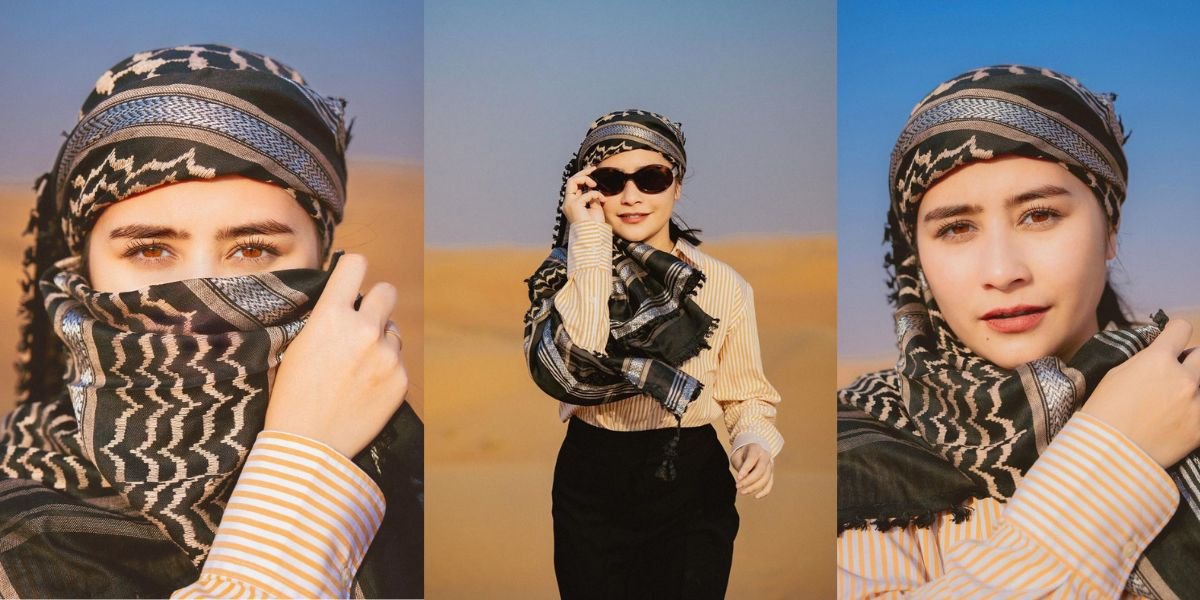 8 Photos of Prilly Latuconsina Wearing a Dubai-style Turban, Netizens are Mesmerized by Her Beautiful Eyes Resembling Aliando Syarief