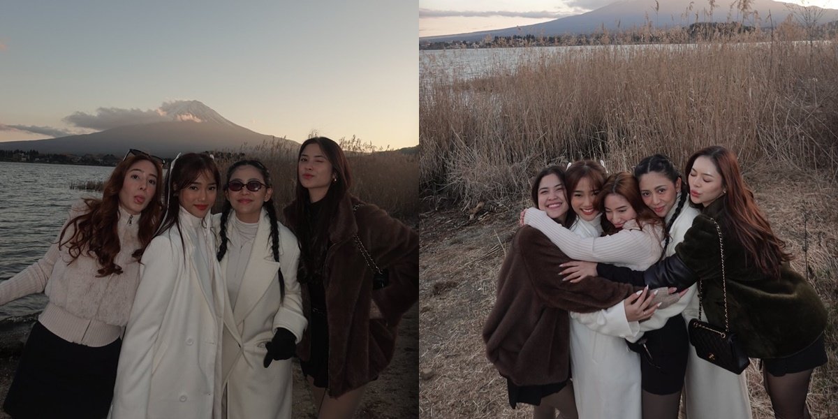 8 Portraits of Rachel Vennya's Winter Vacation in Japan with Her Gang, Including Fuji and Dannia Salsabilla