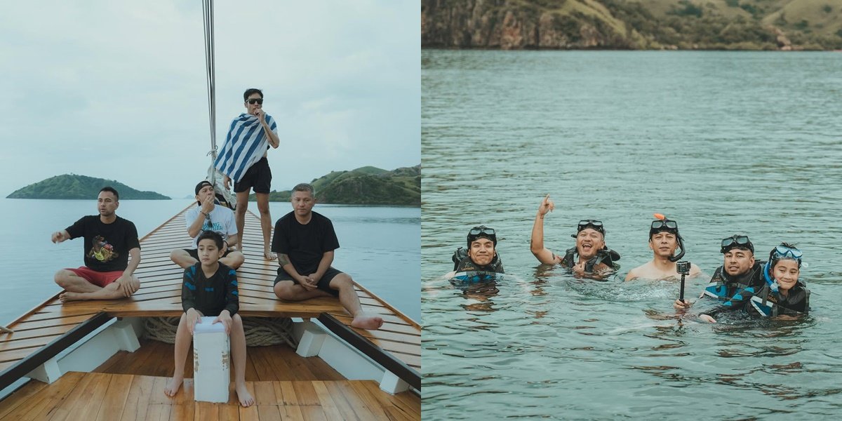 8 Portraits of Rafathar with Circle The Dudas Minus One During Their Time in Labuan Bajo, Participating in Riding - Swimming in the Sea