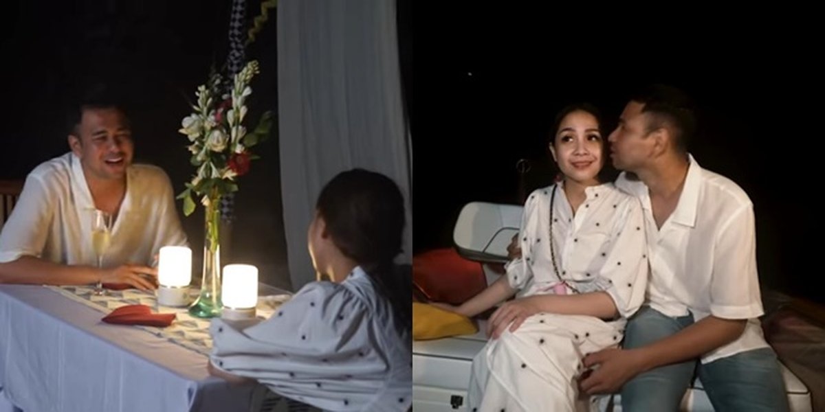 8 Portraits of Raffi Ahmad and Nagita Slavina's Anniversary Dinner, Exchanging Romantic Messages - Praying on the Private Beach