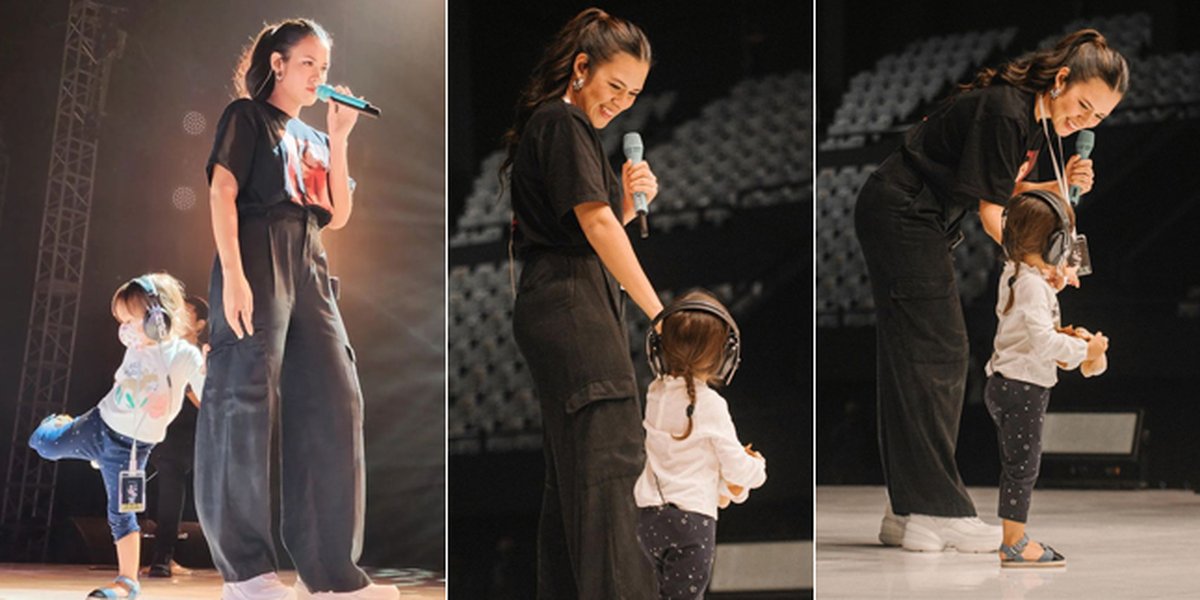 8 Portraits of Raisa's Sound Check Bringing Her Child on Stage, Zalina's Foreign Face and Long Hair Become the Spotlight