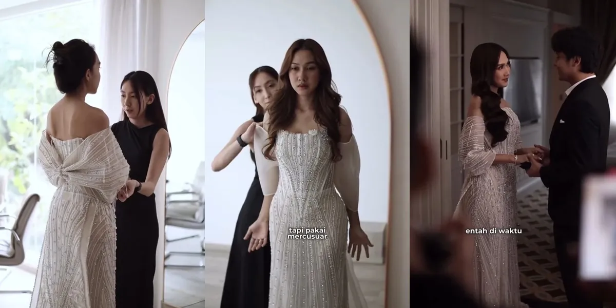 8 Portraits of Raissa Ramadhani Fitting Wedding Reception Dress, The Details Have Deep Meaning