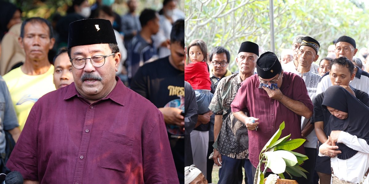 8 Photos of Rano Karno Attending Koh Ahong's Funeral, Mourning the Loss of a Friend - Feeling Very Lost