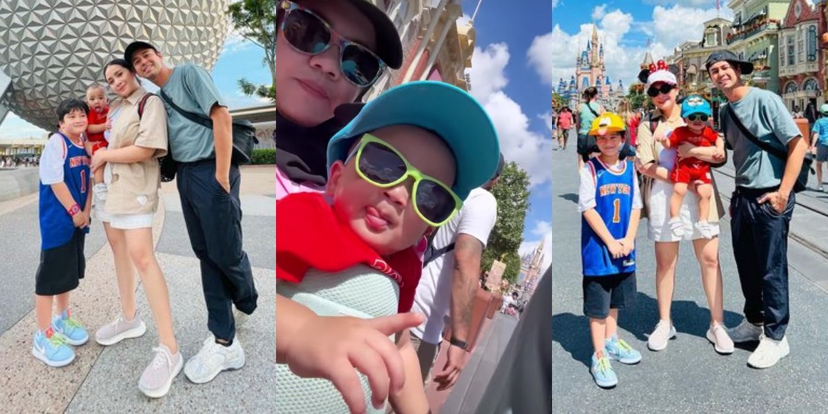 8 Portraits of Rayyanza, Nagita Slavina's Child, on Vacation to DisneyLand, Cute with Hats and Glasses - Adorable Poses that Leave Netizens 'Speechless'