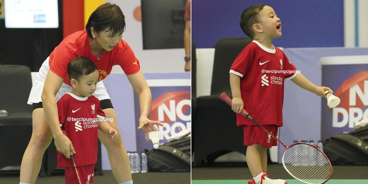 8 Portraits of Rayyanza 'Cipung' Learning to Play Badminton in TOSI Season 2, So Adorable!