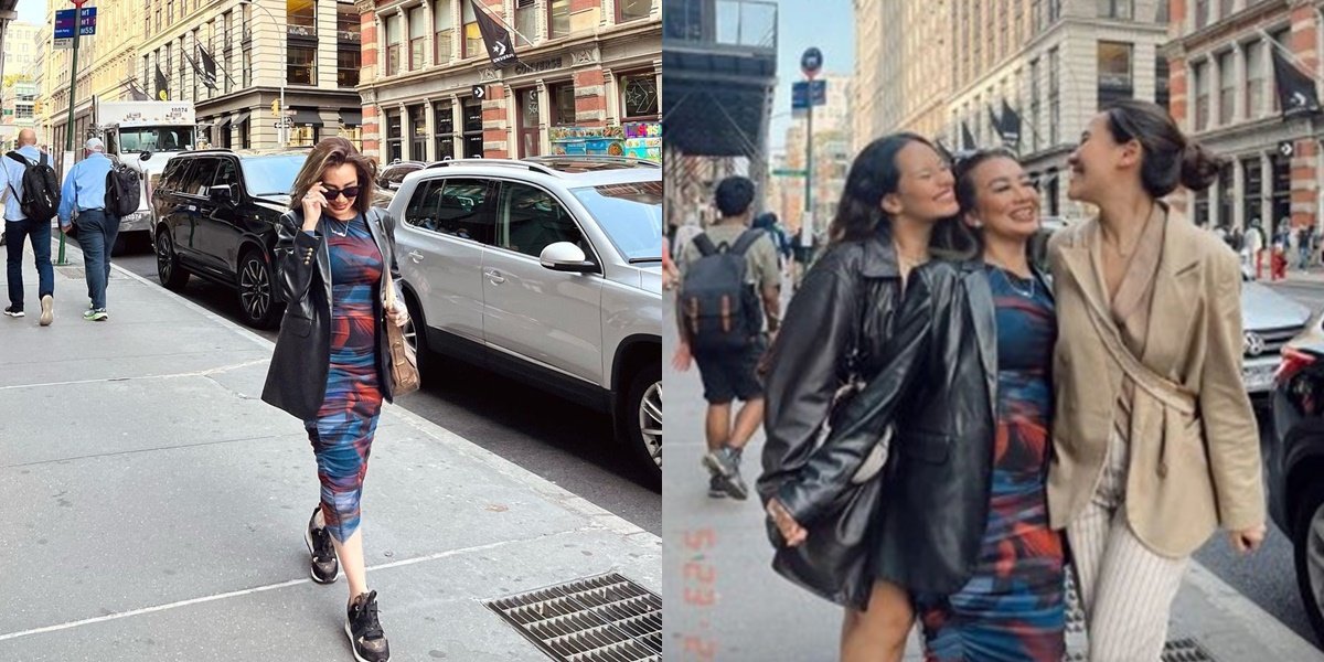 8 Photos of Reza Artamevia in New York with Her 2 Daughters, Her Style Looks Ageless Like Zahwa and Aaliyah Massaid