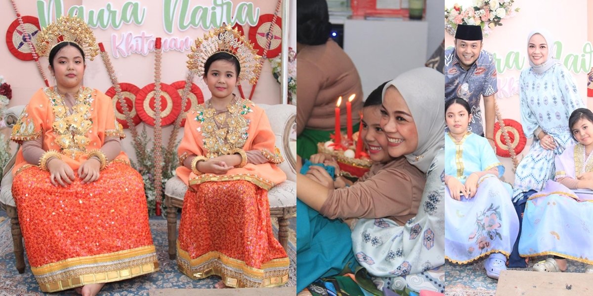 8 Portraits of Rindu AFI Holding 'Khitan' Event for Her 2 Daughters, Using Bugis Tradition - Full of Joyful Laughter