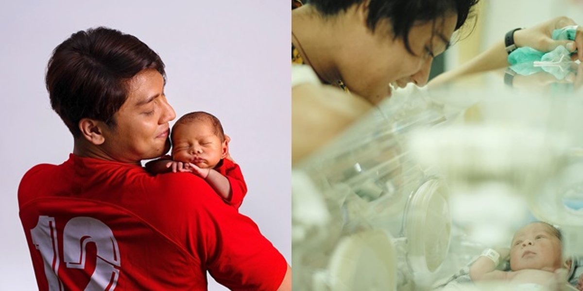8 Portraits of Rizky Billar Taking Care of Baby Leslar, the Hot Daddy Whose Handsomeness Rivals His Son