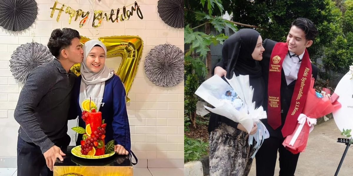 8 Portraits of Rizky DA Passing Thesis Exam, Accompanied by Beloved Wife