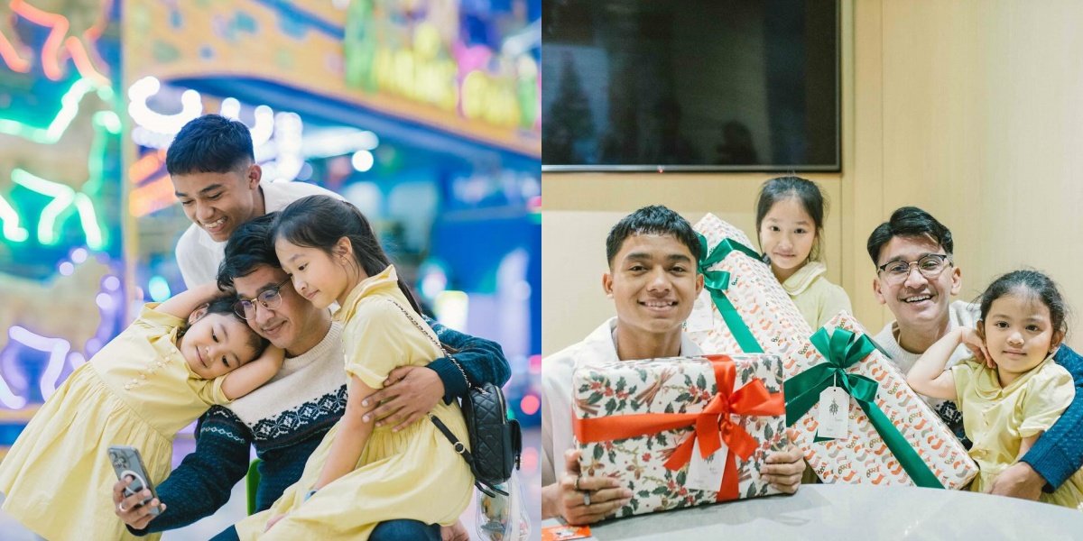 8 Photos of Ruben Onsu Celebrating Christmas with His Three Children, Going to the Mall and Giving Gifts