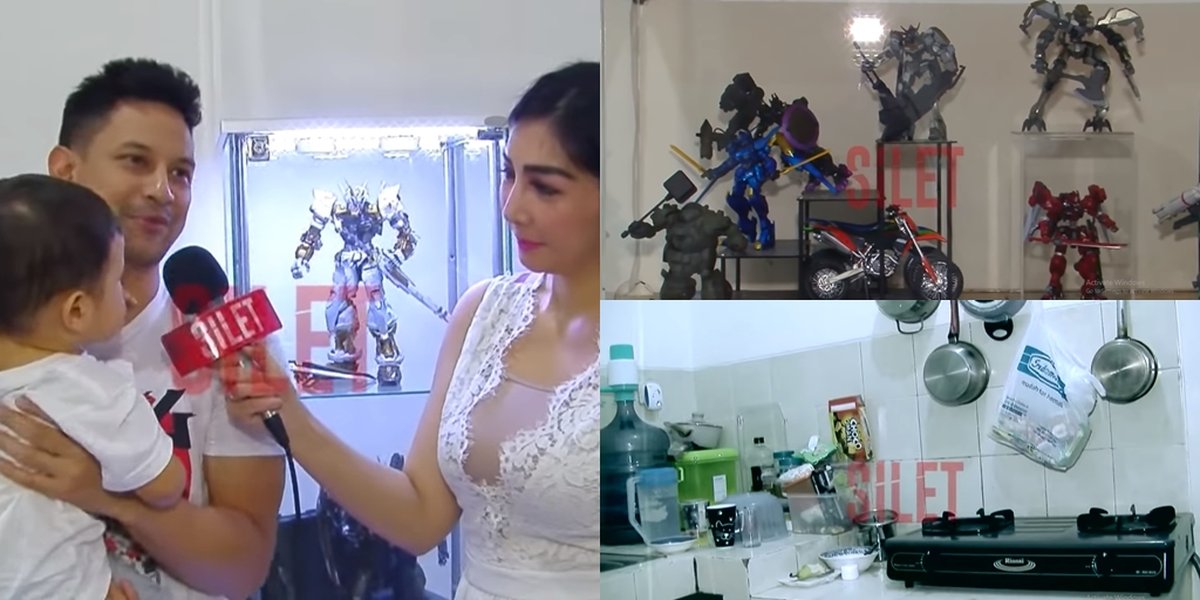 8 Portraits of Lucky Perdana and Veronica's Simple House But Filled with Gundam Collections Worth Hundreds of Millions, Their Kitchen Area Becomes the Highlight