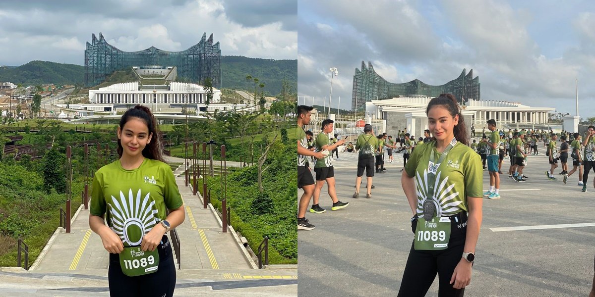 8 Photos of Sahila Hisyam Running on Sunday Morning in IKN, Looking Fit and Happy