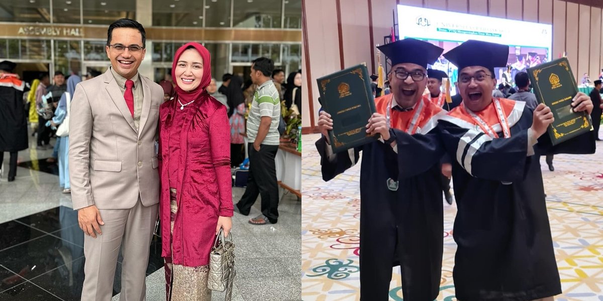 8 Portraits of Sahrul Gunawan Graduating with a Master's Degree in Quran Interpretation