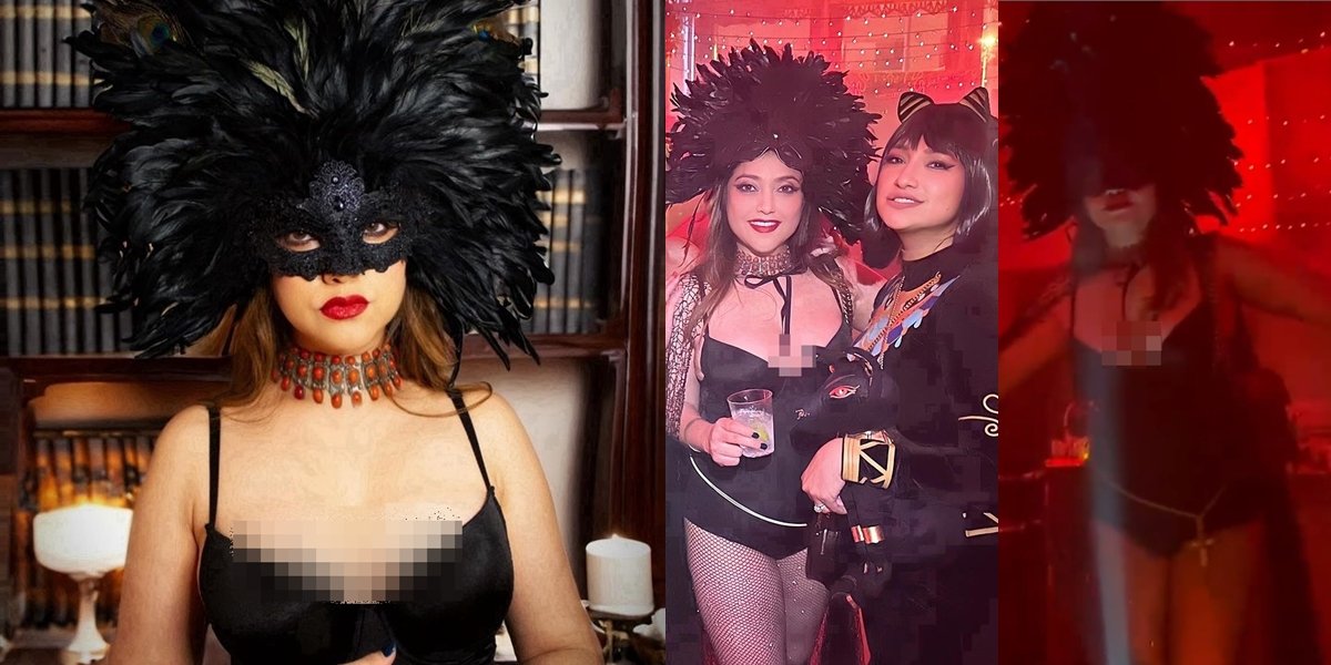 8 Photos of Sarah Azhari Celebrating Halloween in America, Mask Party - Looking Super Hot