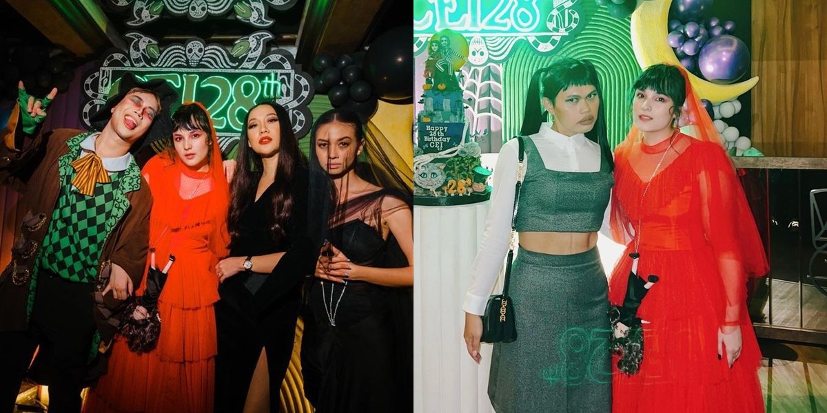 8 Celebrity Photos at Chelsea Islan's 'Tim Burton' Themed Birthday, Featuring Rossa and Jessica Mila Looking Like Wednesday