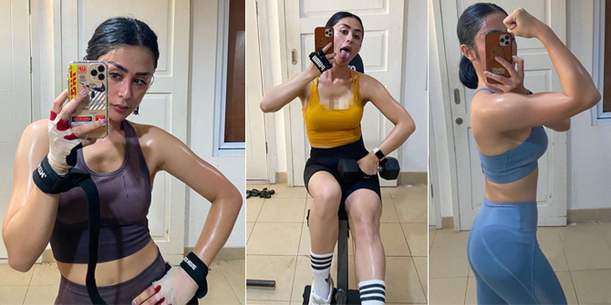8 Photos of Selvi Kitty Sweating After Workout, Showing Arm Muscles - Body Goals