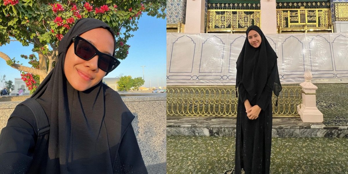8 Portraits of Shenina Cinnamon Performing Umrah, Earn Praise Wearing Hijab Without Make Up