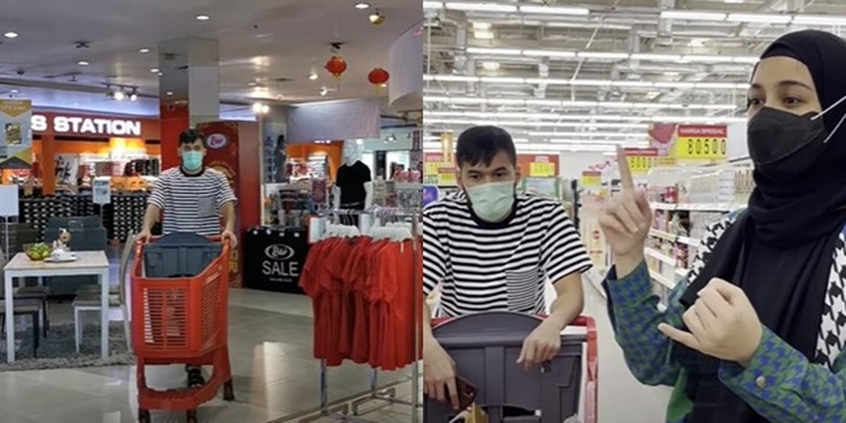 8 Potret Shireen Sungkar Shopping for Monthly Groceries, Making Teuku Wisnu Dizzy Seeing the Number of Items Bought