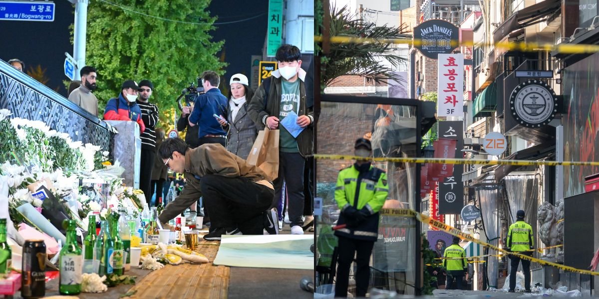 8 Portraits of the Current Situation in Itaewon After the Halloween Tragedy That Killed Over 100 People, Silent and Full of Flower Arrangements