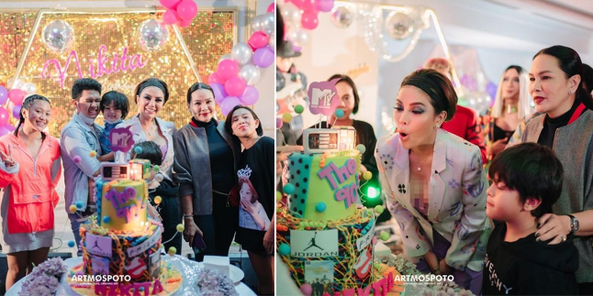 8 Photos of Nikita Mirzani's 36th Birthday Surprise Party, Celebrated Grandly with a 90s Theme