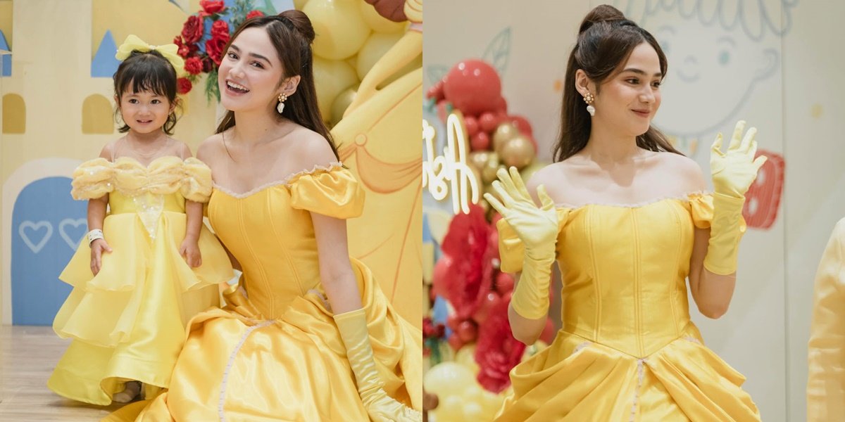 8 Portraits of Syifa Hadju at Kesha Ratuliu's Child's Birthday Party, Cosplaying as a Princess with Unreal Beauty