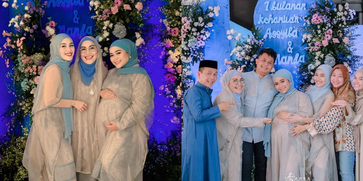 8 Portraits of Seven-Month Celebration of Ayu Ting Ting's Younger Sibling's Pregnancy, Held Simply at Home - The Baby is a Boy