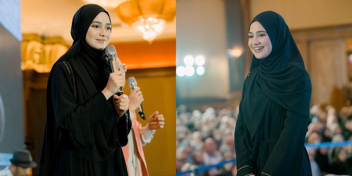 8 Latest Portraits of Syifa Hadju Looking Stunning and Serene Wearing Hijab as a Host of a Study Session