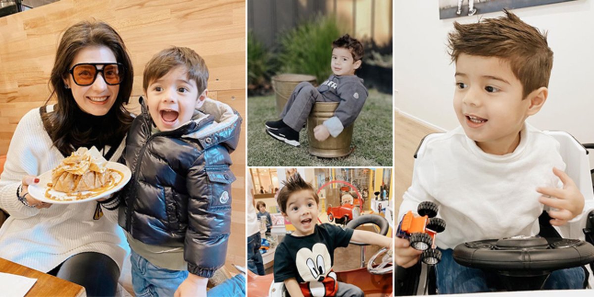 8 Latest Photos of Zenecka Acana Naif, Carissa Putri's Second Son who is Getting Handsome with a Buzz Cut