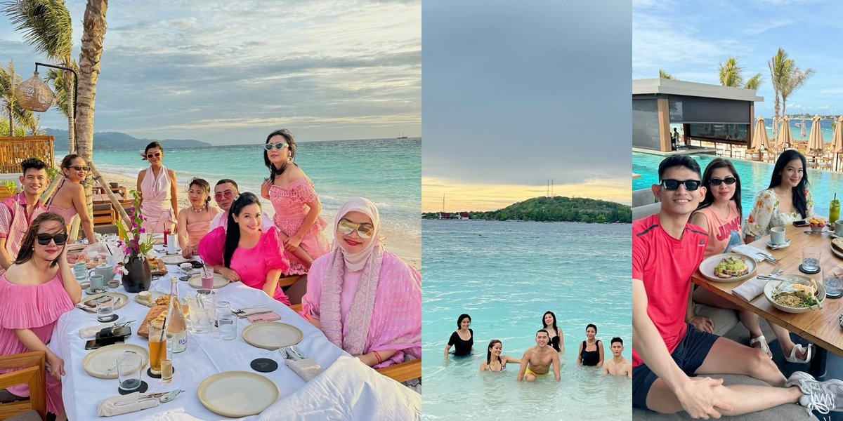 8 Potret Titi Kamal Celebrating Birthday with Bestie on a Vacation, Playing in the Sea with Swimsuit - Praised for Being Polite