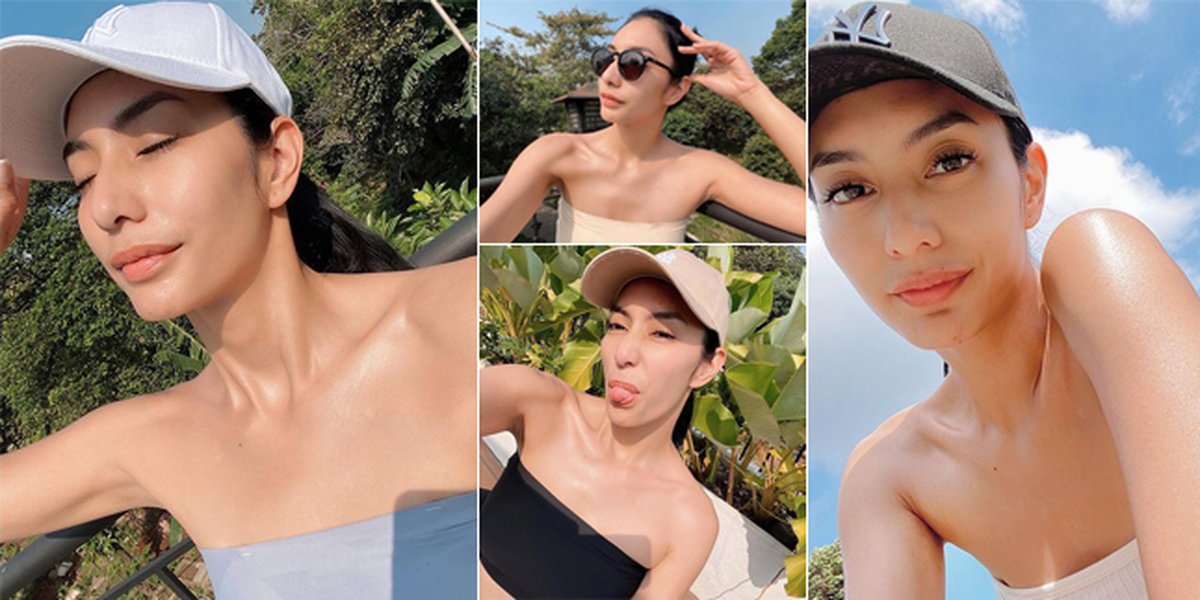 8 Photos of Tyas Mirasih Sunbathing During Self-Isolation after Testing Positive for Covid-19, Beautiful and Glowing