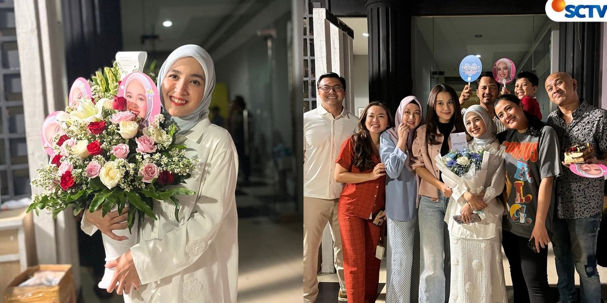 8 Birthday Portraits of Cut Syifa, Star of the Soap Opera 'MY HEART', Celebrated on the Shooting Location - Received Beautiful Flowers