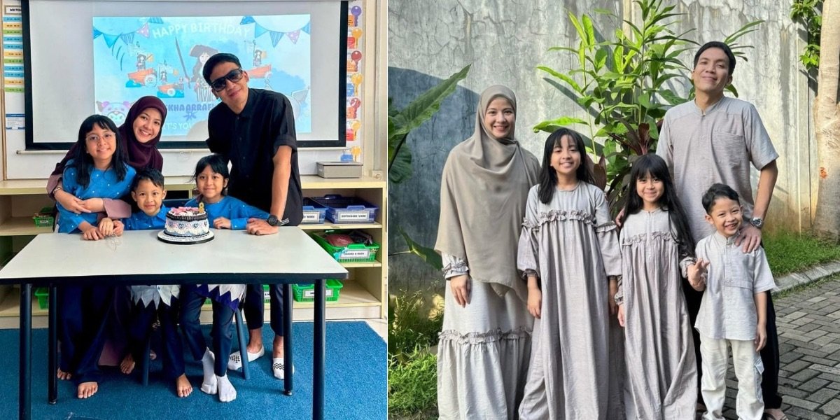 8 Photos of Miskha's 8th Birthday, Desta and Natasha Rizky Attending School Together