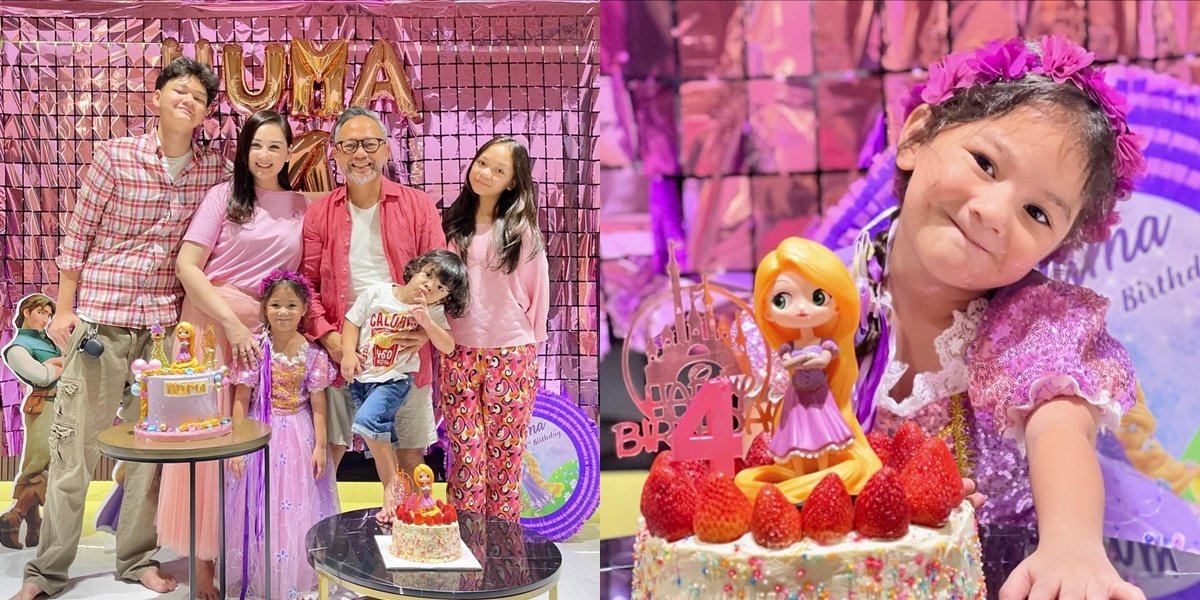 8 Portraits of Numa Putri Mona Ratuliu and Indra Brasco's Birthday, Looking Beautiful like Rapunzel - Held Impromptu at Home