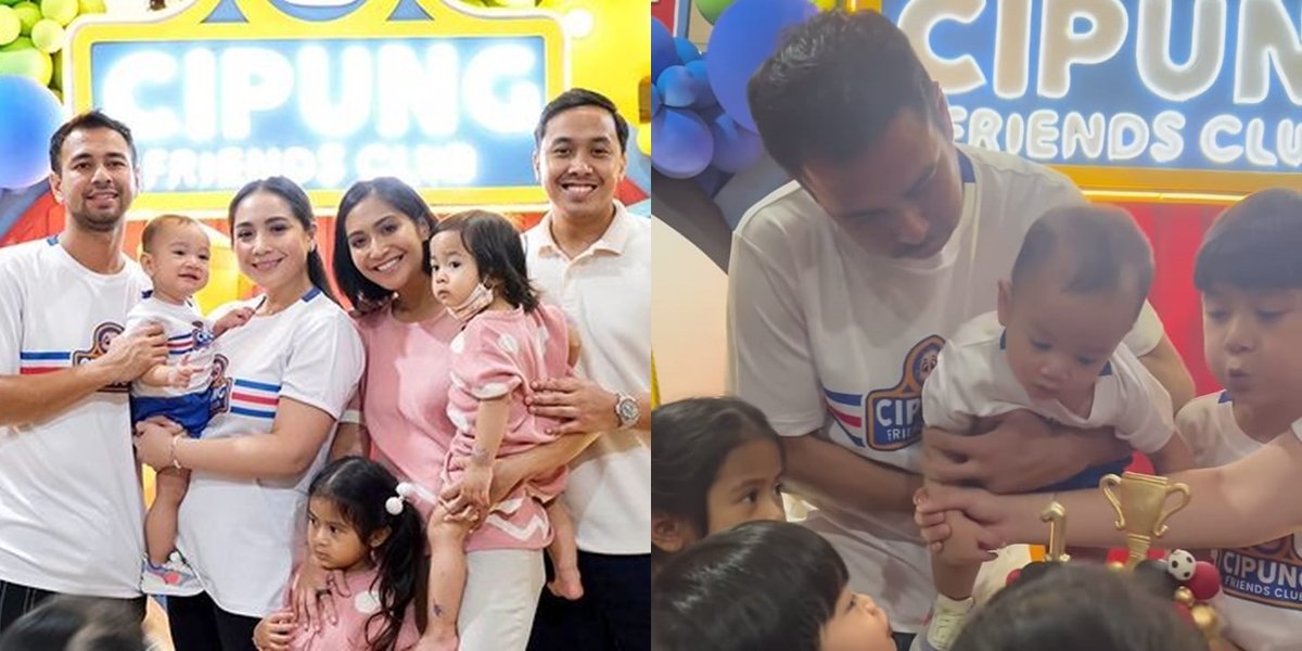 8 Portraits of Rayyanza's Birthday Celebrations at Home, Full Ball Decorations and Attended by Extended Family - Rafathar Caught Poking His Younger Sibling's Birthday Cake