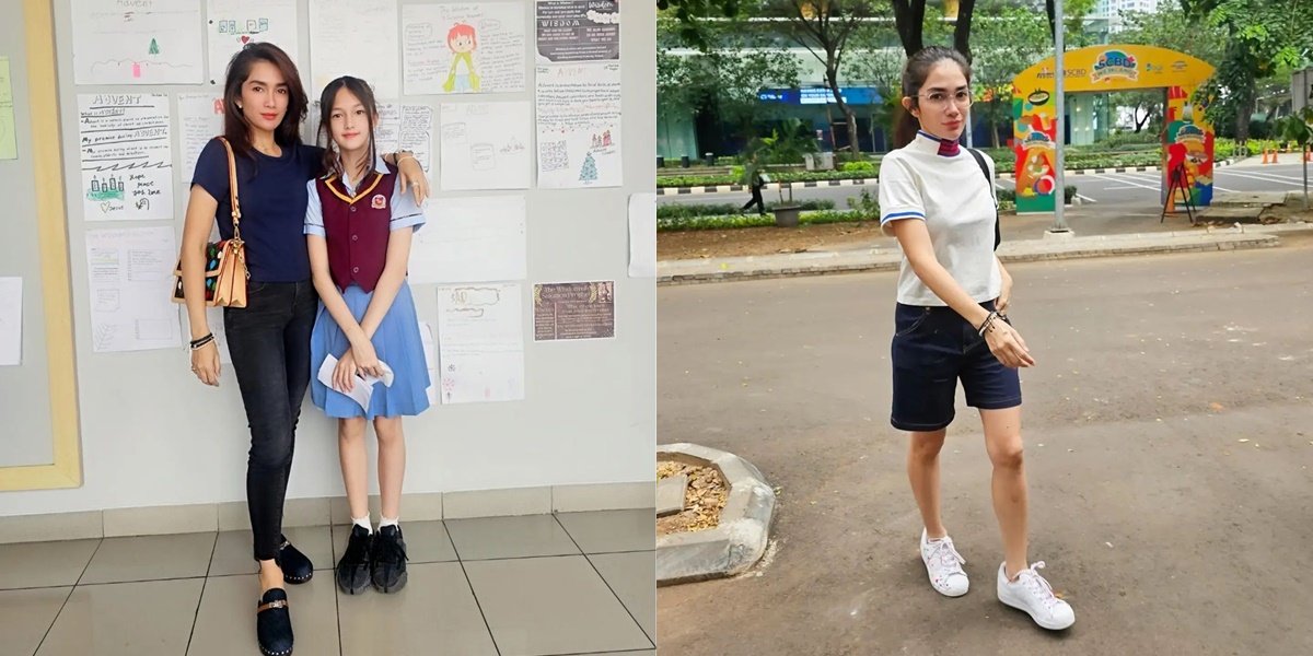 8 Photos of Ussy Sulistiawaty Looking Beautiful with Casual Style, Her Outfit is Considered Unsuitable for Coming to Children's School