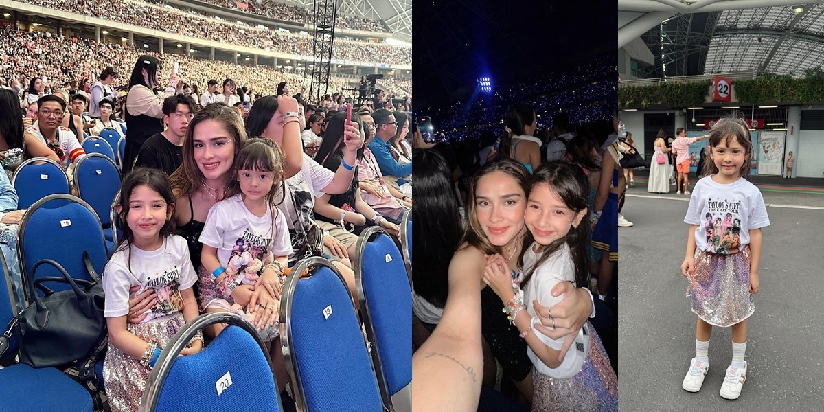 8 Portraits of Yasmine Wildblood's 2 Daughters Watching Taylor Swift Concert in Singapore, So Exciting