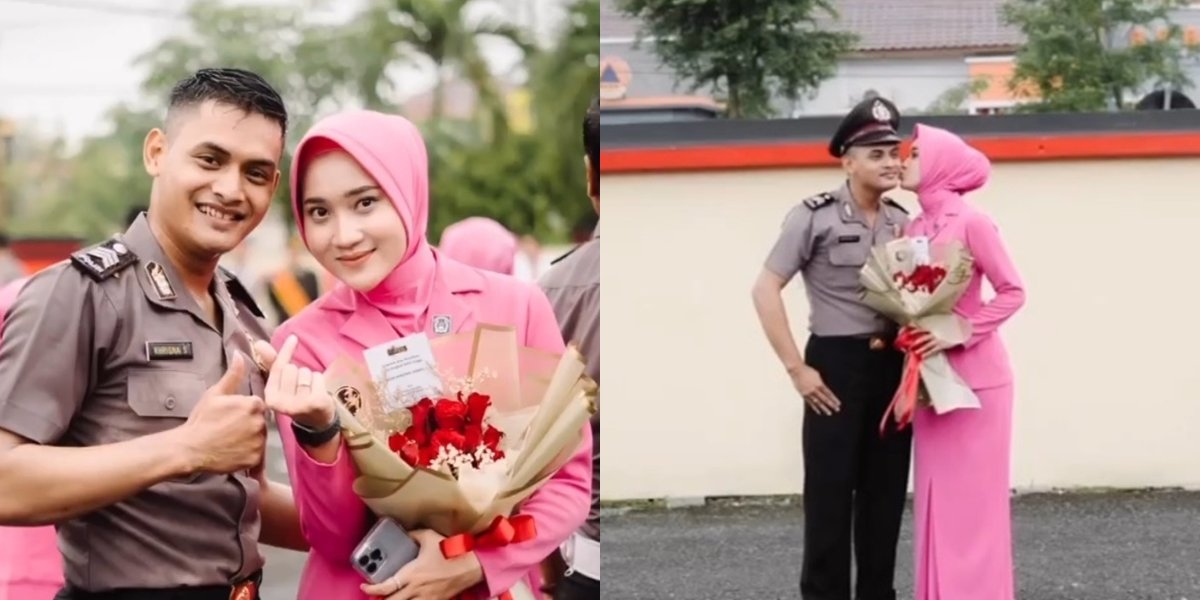 8 Potret Yeni Inka Wearing Bhayangkari Uniform at Her Husband's Promotion Ceremony, Looking Beautiful and Charming