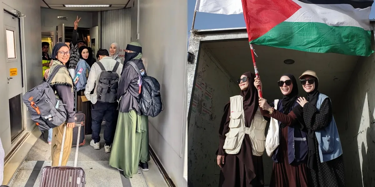 8 Photos of Zaskia Adya Mecca to Ratna Galih Departing to Egypt to Join 'Global March to Gaza', Ending Up Surrounded by Intel and Police