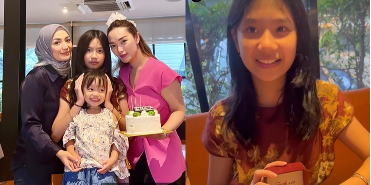 8 Photos of Zaskia Gotik Celebrating Stepchild's Birthday, Getting Along with Imel Putri Cahyati - Giving Special Gifts
