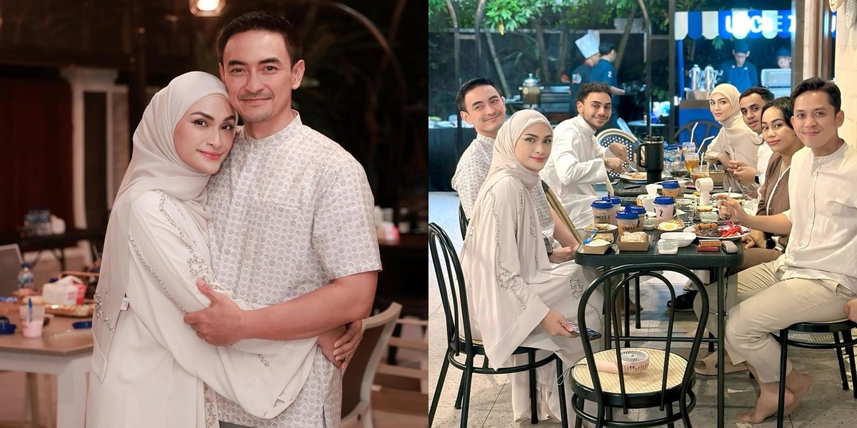 8 Portraits of Zumi Zola and Putri Zulhas Observing Their First Fasting After Marriage, Gathering Together with Family