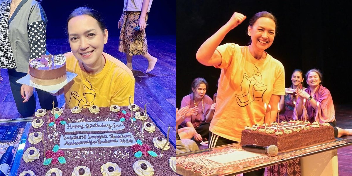 9 Beautiful and Ageless Birthday Portraits of Ira Wibowo on Her 57th, Surprised During a Dance Rehearsal on Stage