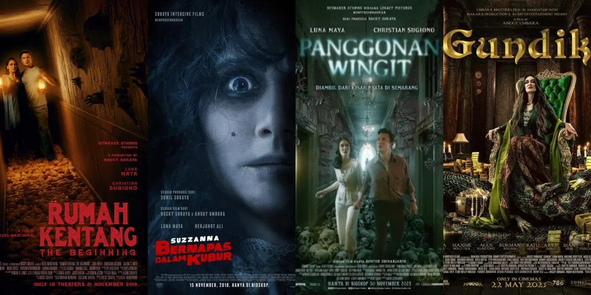 9 Horror Movies Starring Luna Maya, Some Co-starring Maxime Bouttier